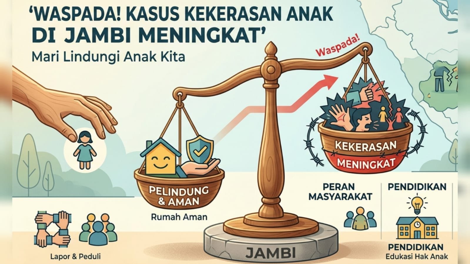 Waspada! Kasus Kekerasan Anak di Jambi Meningkat